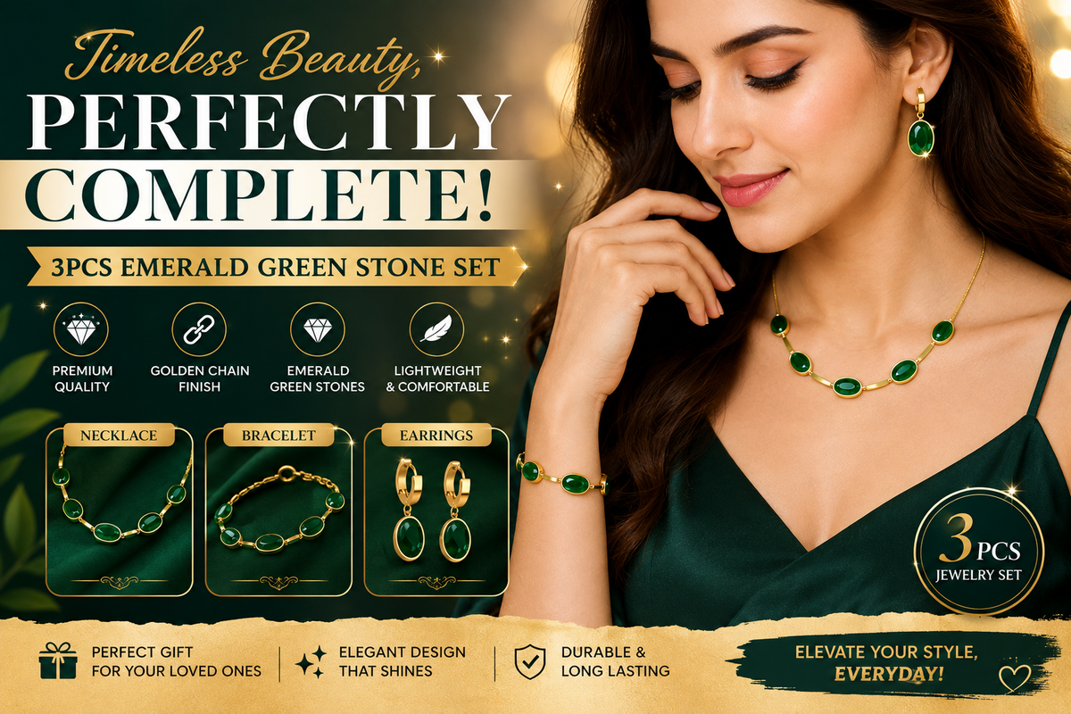 Emerald Elegance 3-Piece Set