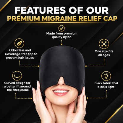 360° Headache & Migraine Relief Compression Cap – Hot & Cold Therapy Hat