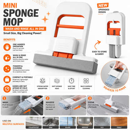 Mini Foldable Sponge Mop